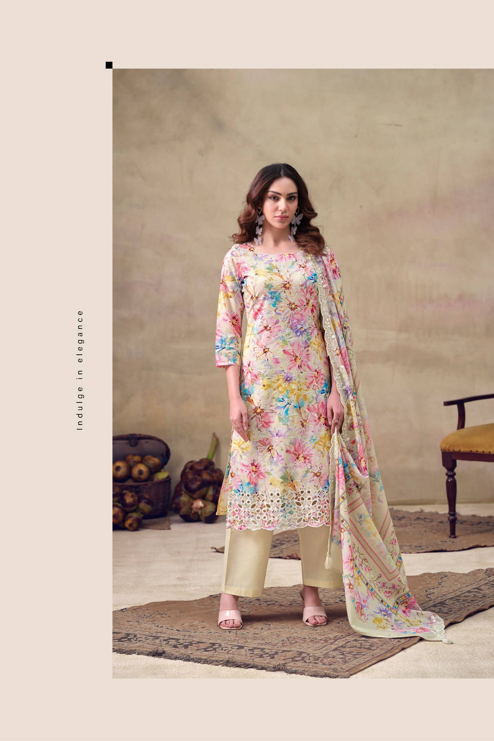 IZNIK by THE HERMITAGE SHOP  101 TO 104 SERIES Pakistani Stylish Embroidered cotton lawn COLLECTION At Wholesale Price